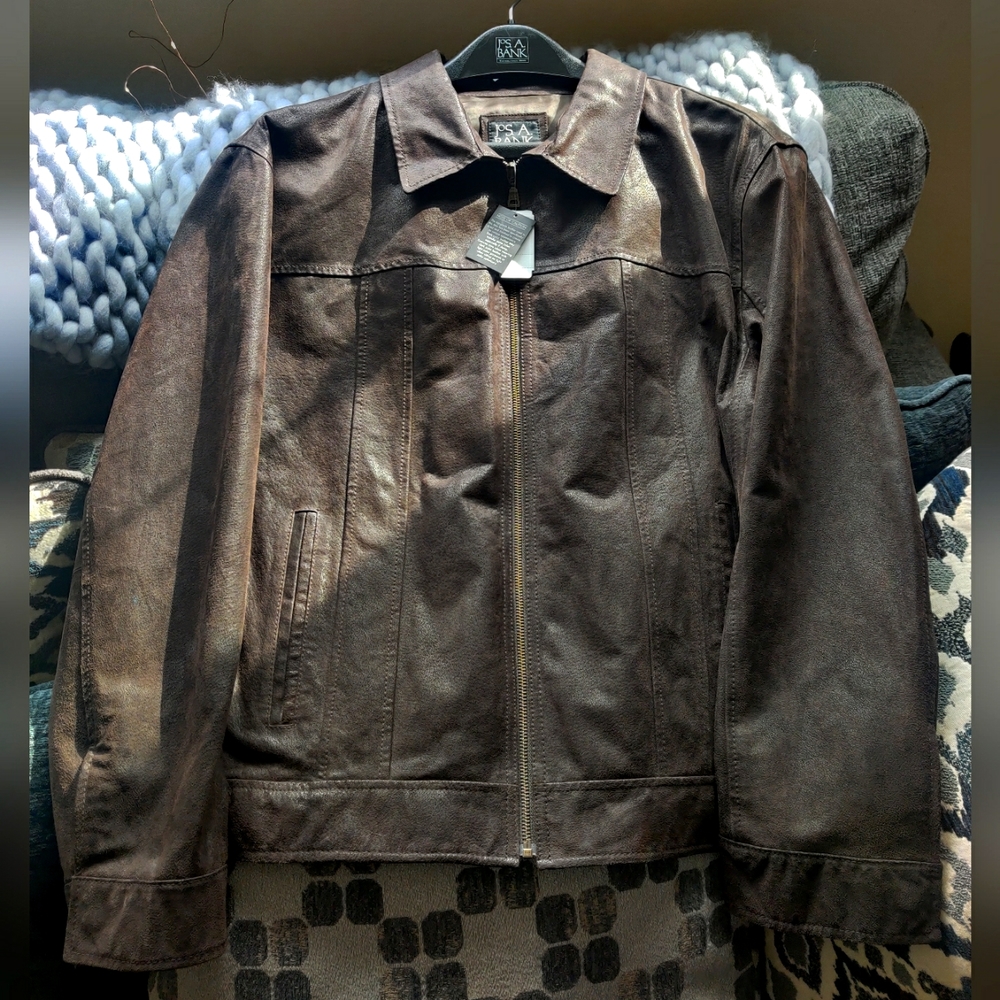Jos. A. Bank leather jacket
